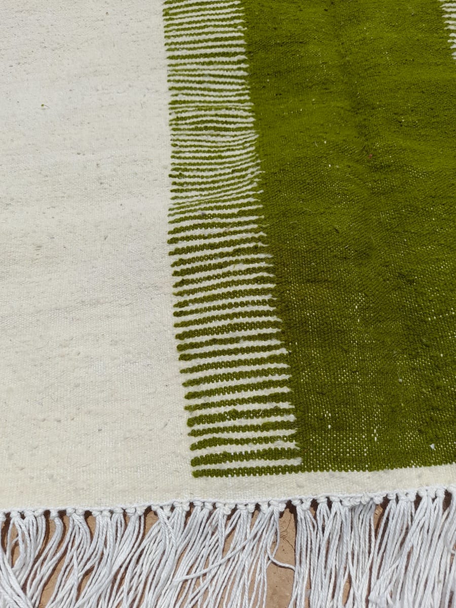  Flatweave  Green, White Morocco