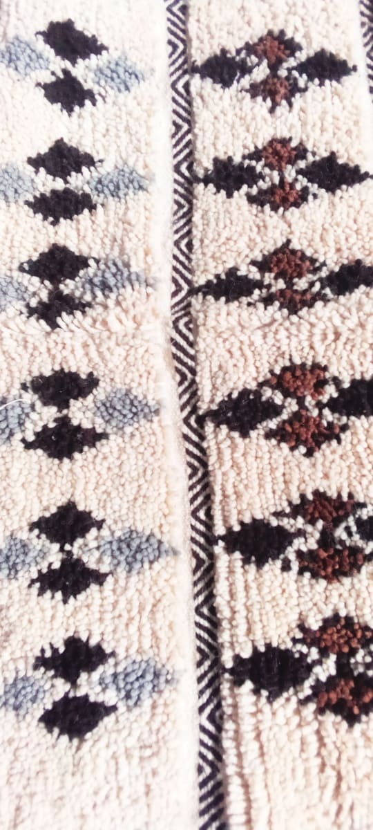  Beni Ourain Rug Wool  and Thread Colored Morocco