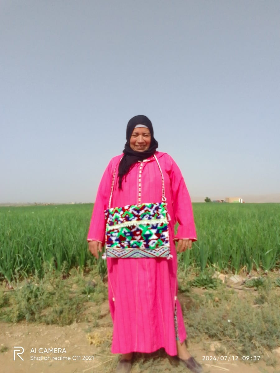  Woven bag Warp and White wool Colored Morocco