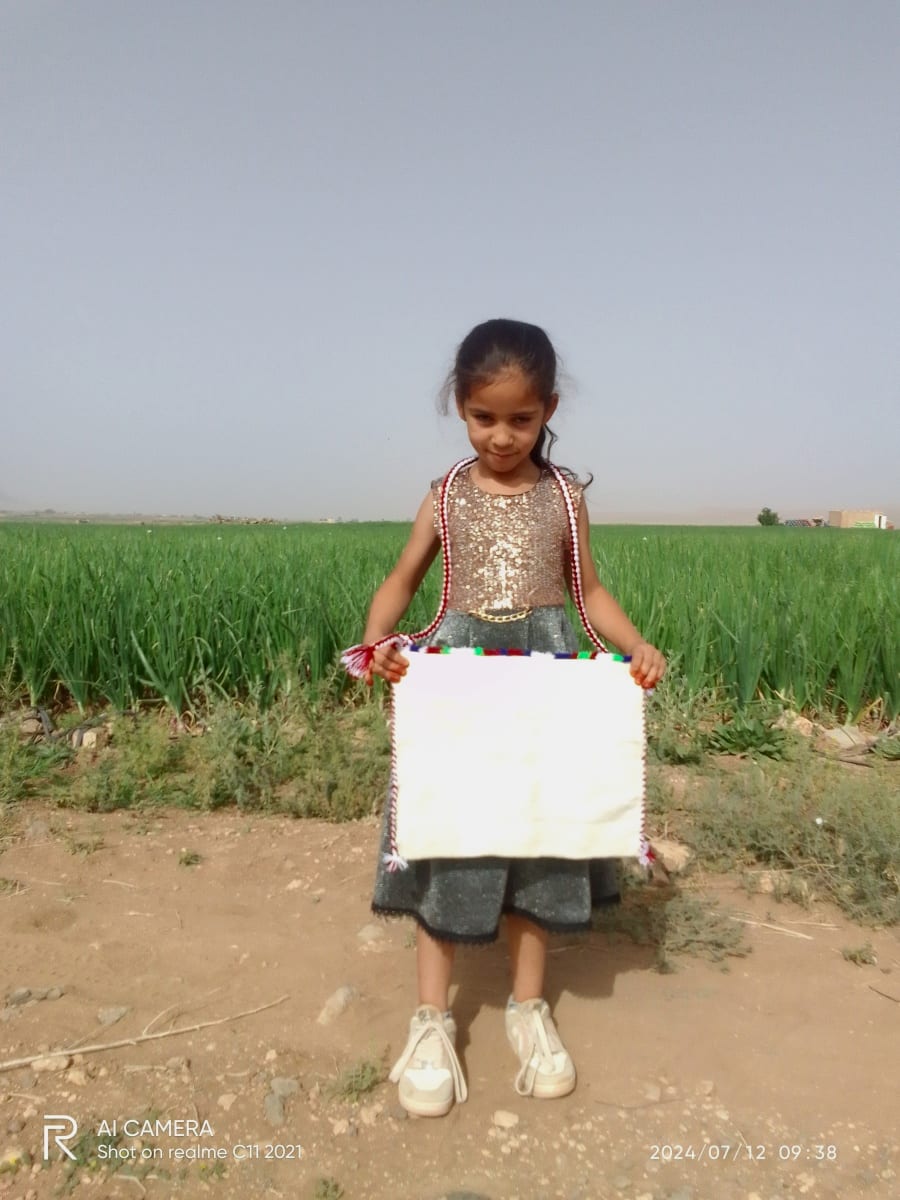  Woven bag Warp and White wool Colored Morocco