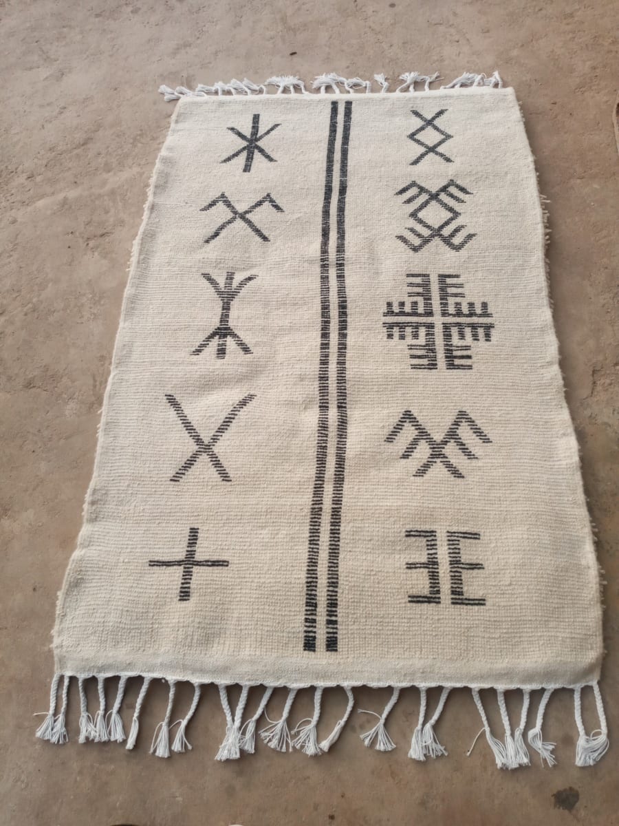  A rug  Black, White Morocco