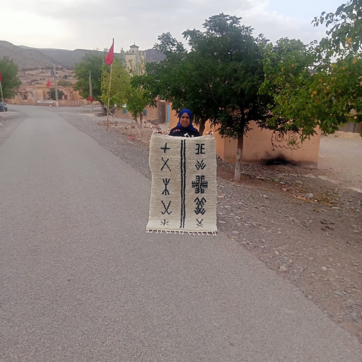  Beni Ourain rug  Black, White Morocco