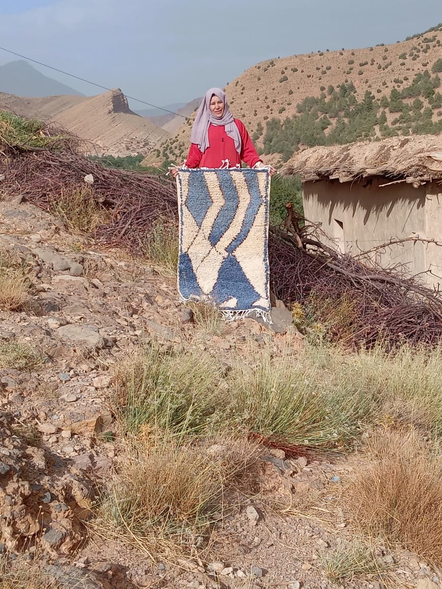  Beni Ourain Wool String and Wool Colored Morocco