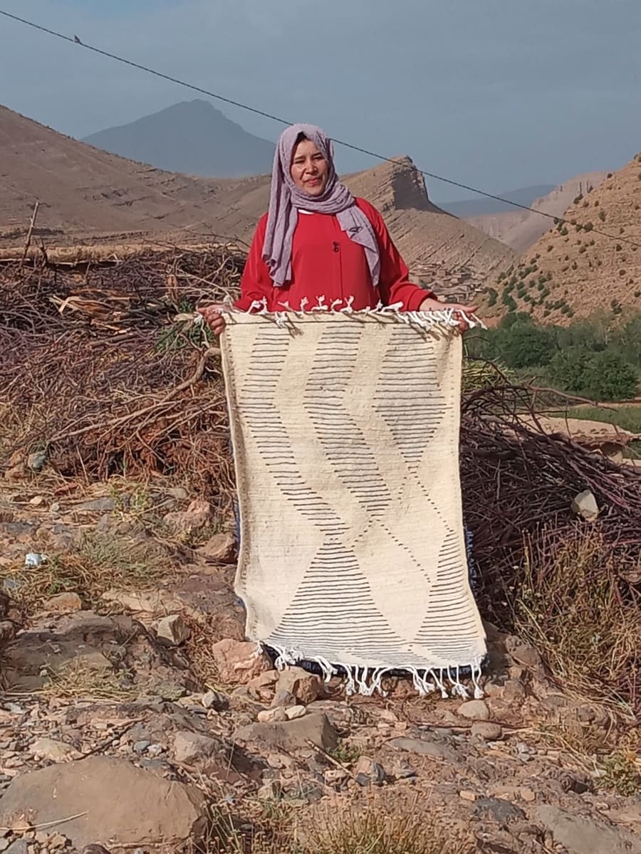  Beni Ourain Wool String and Wool Colored Morocco