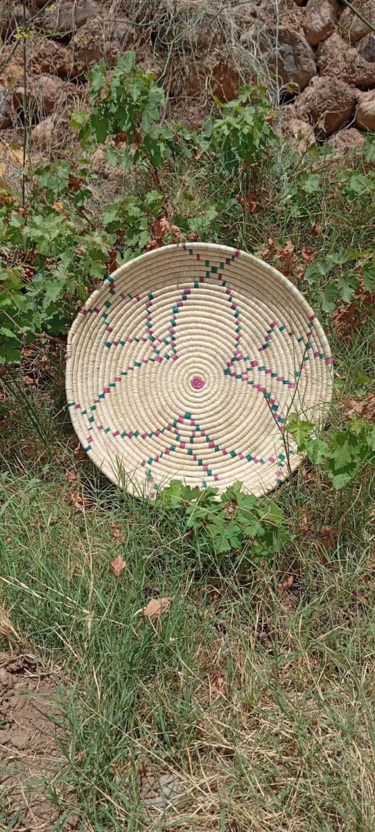  Woven Basket  White Morocco