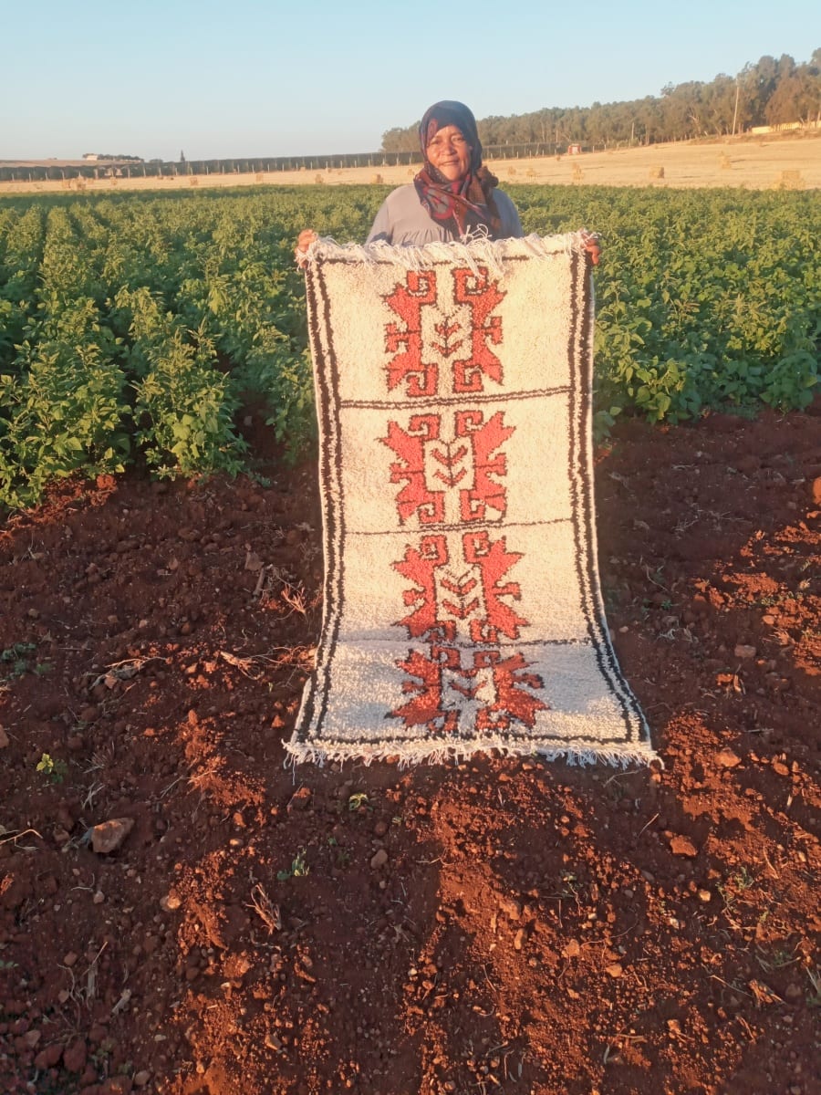  A rug  Orange, Black Morocco