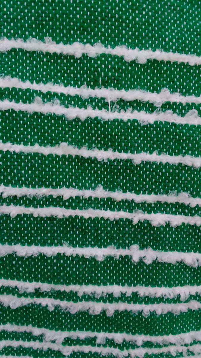  Mendeel Fabric Wool Threads Green, White Morocco