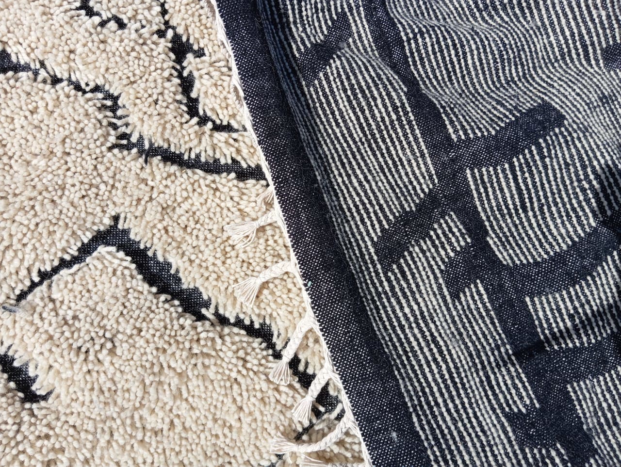  Marmoucha Rug  Black, White Morocco