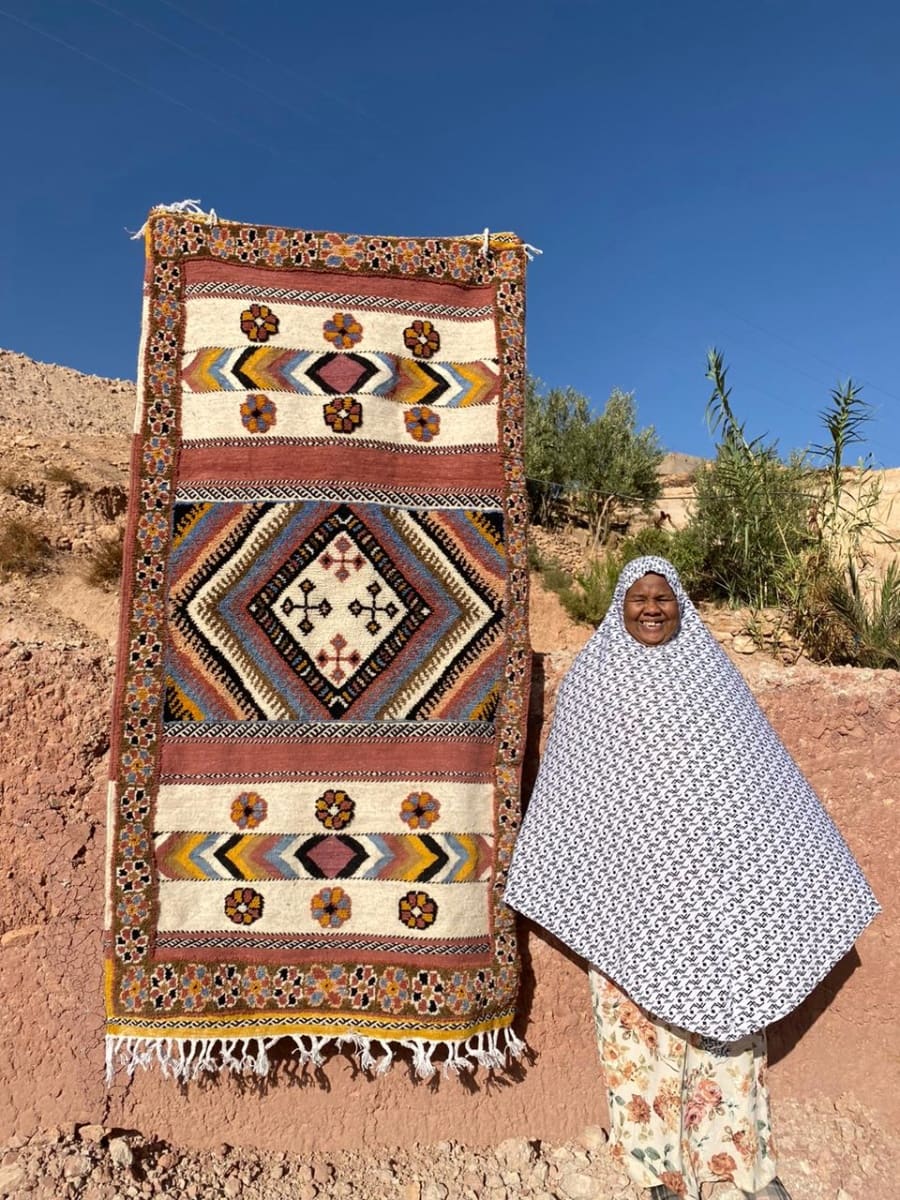 Flatweave and Pileknot rug