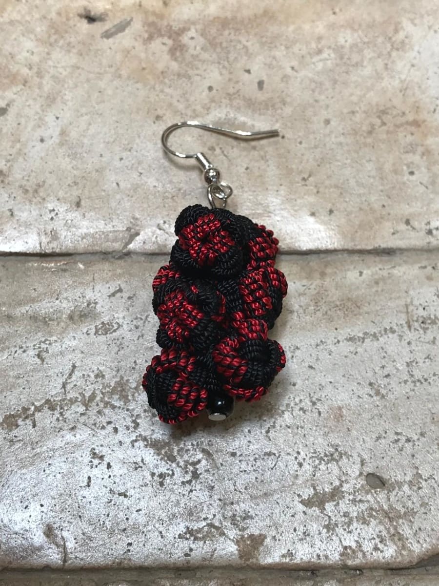 Ball and Button Earrings