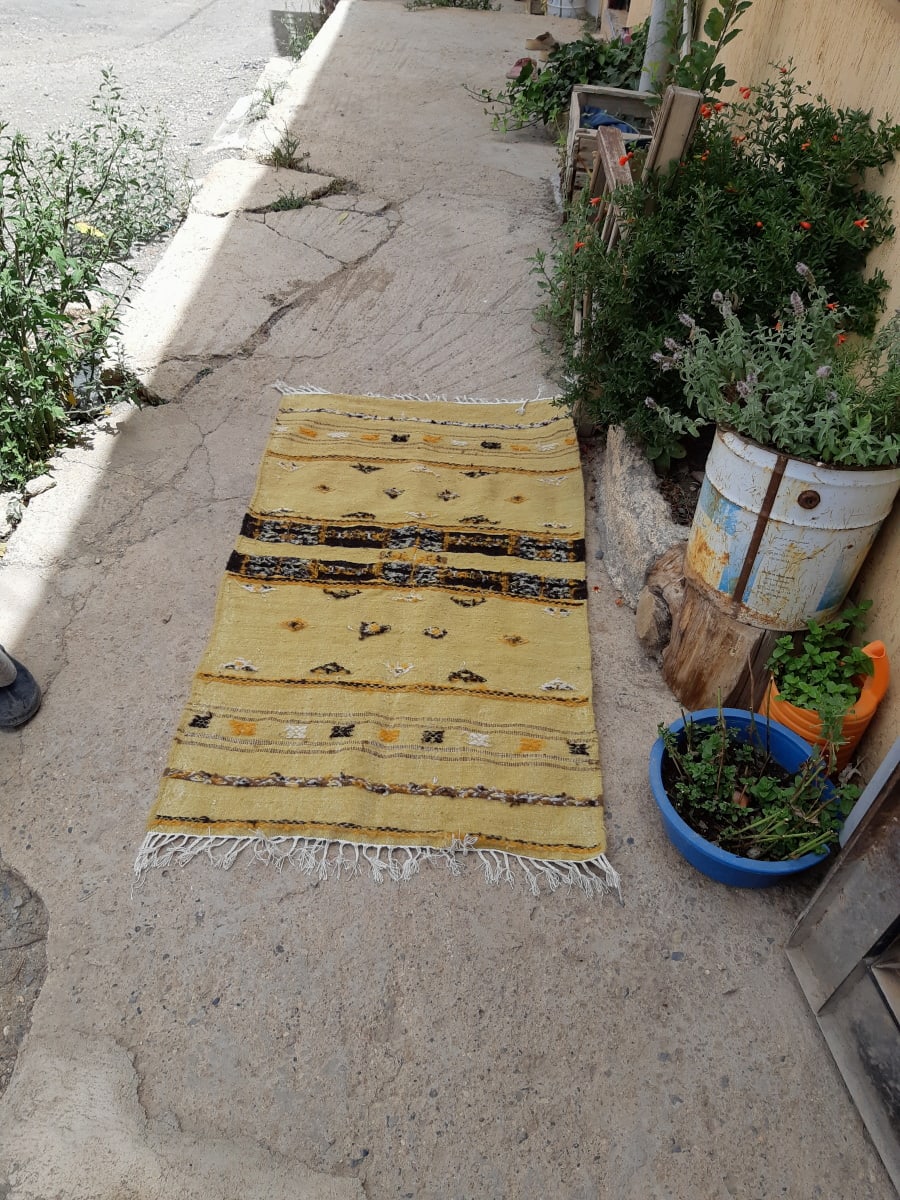  Woven Blanket  Brown, Black Morocco