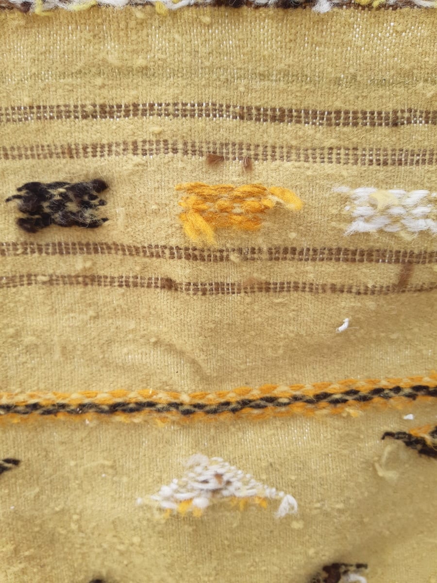  Woven Blanket  Yellow, Black Morocco