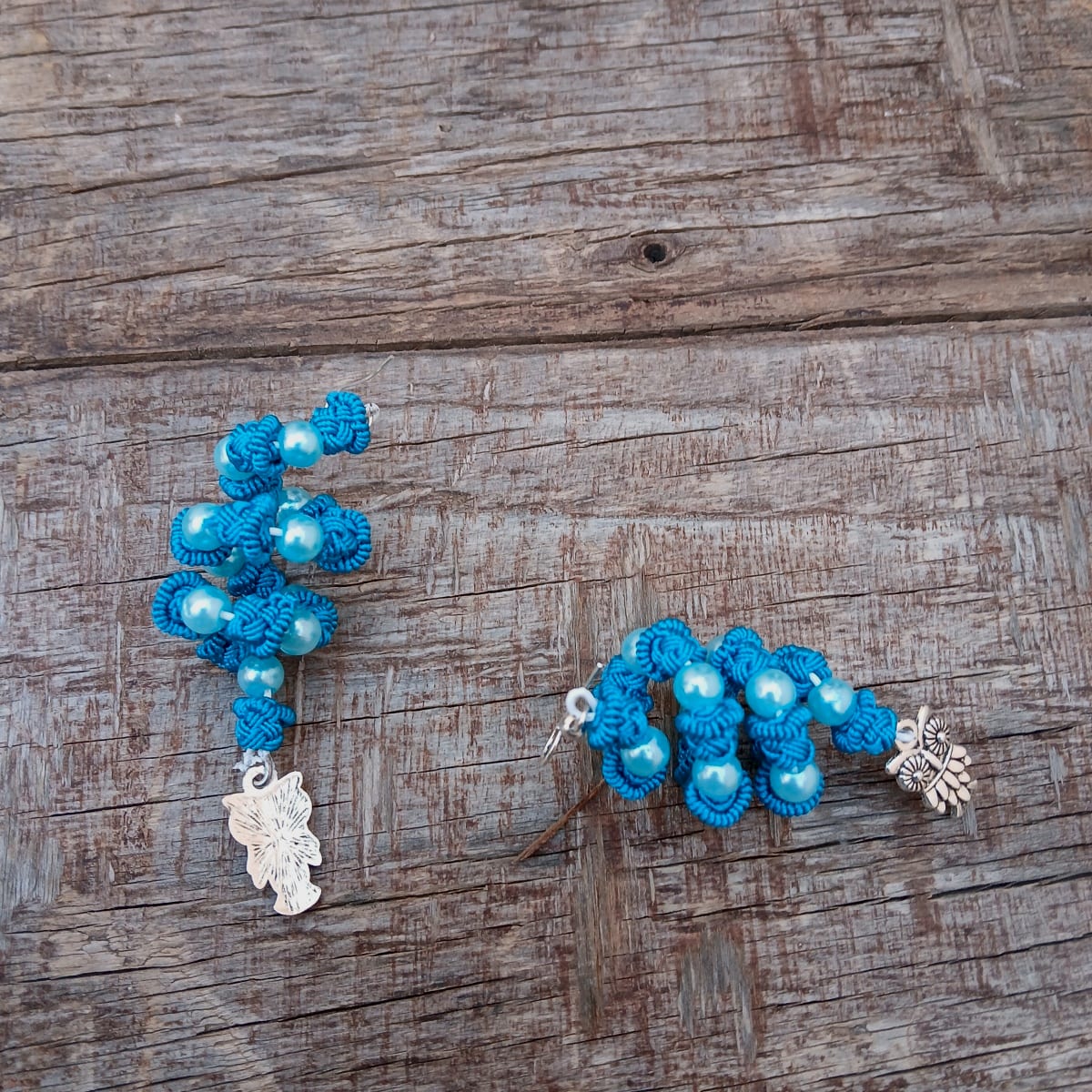 Button Dangle Earrings