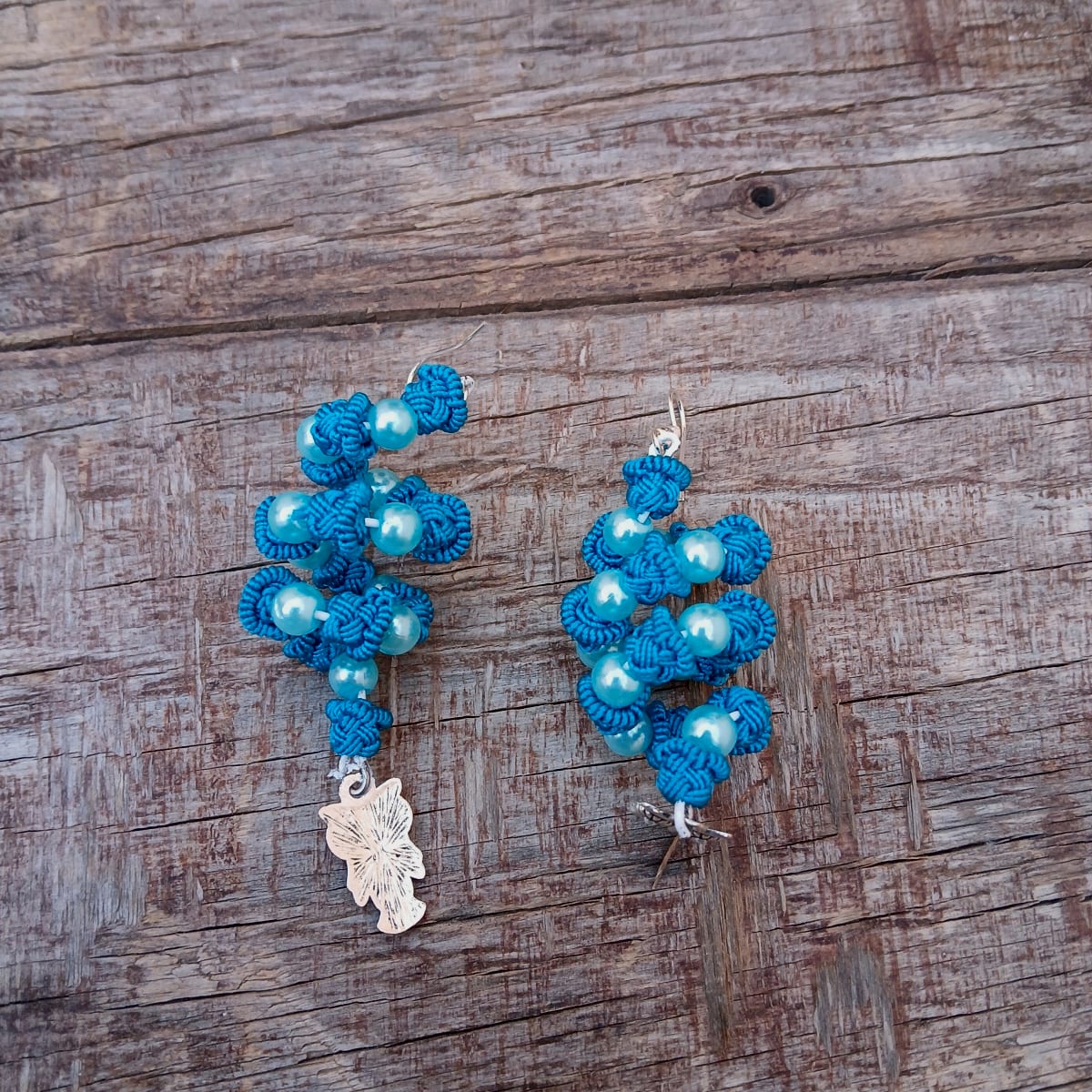 Button Dangle Earrings