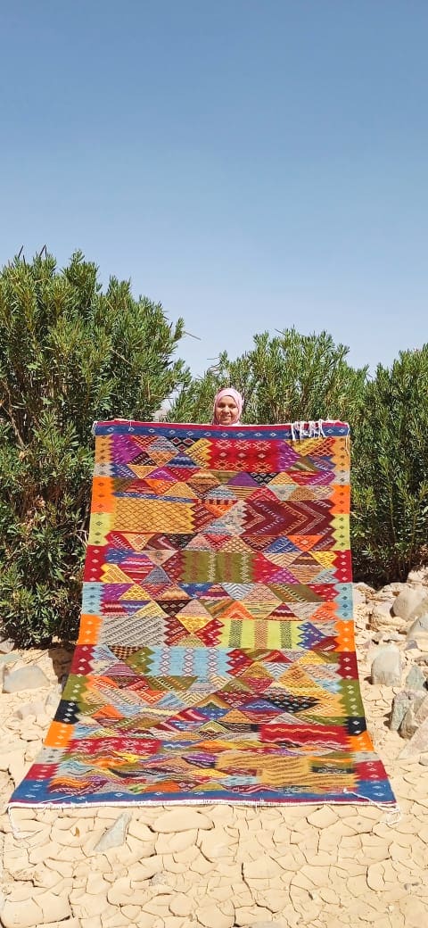 Handmade Moroccan Flatweave Rug