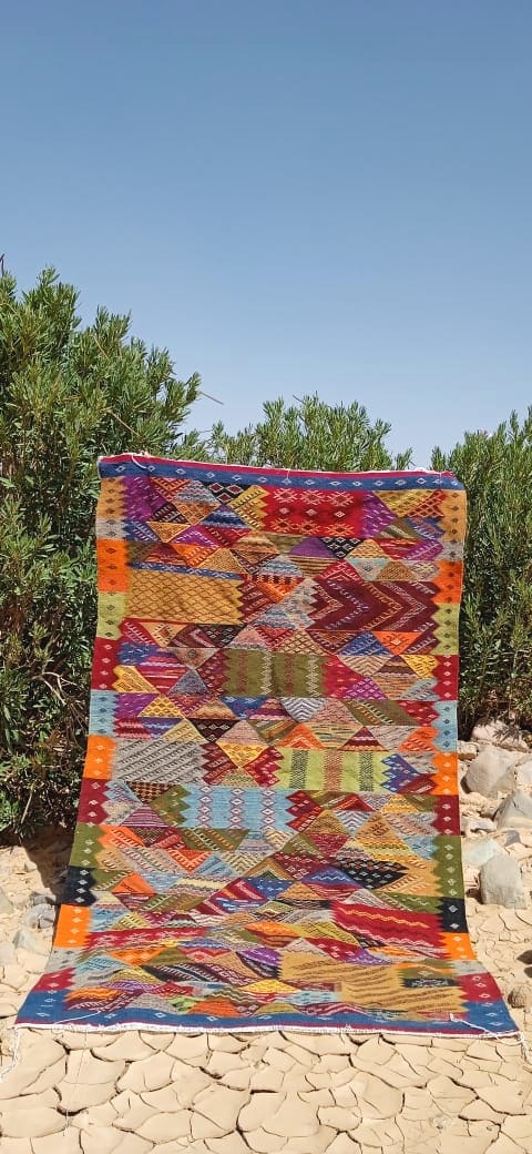 Handmade Moroccan Flatweave Rug
