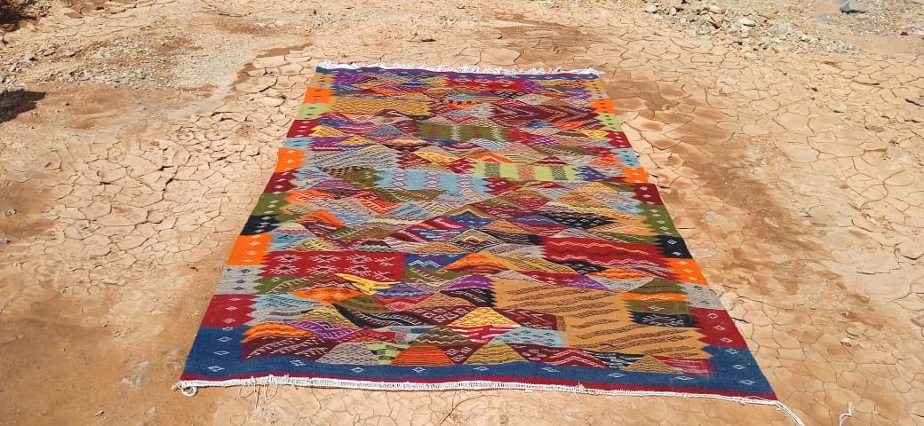 Handmade Moroccan Flatweave Rug