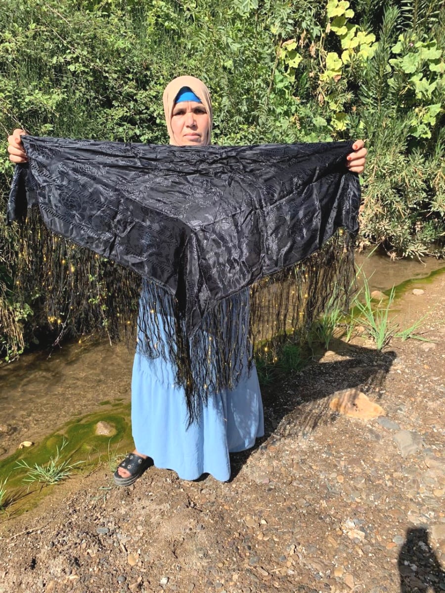  Tahrouit shawl  Black Morocco