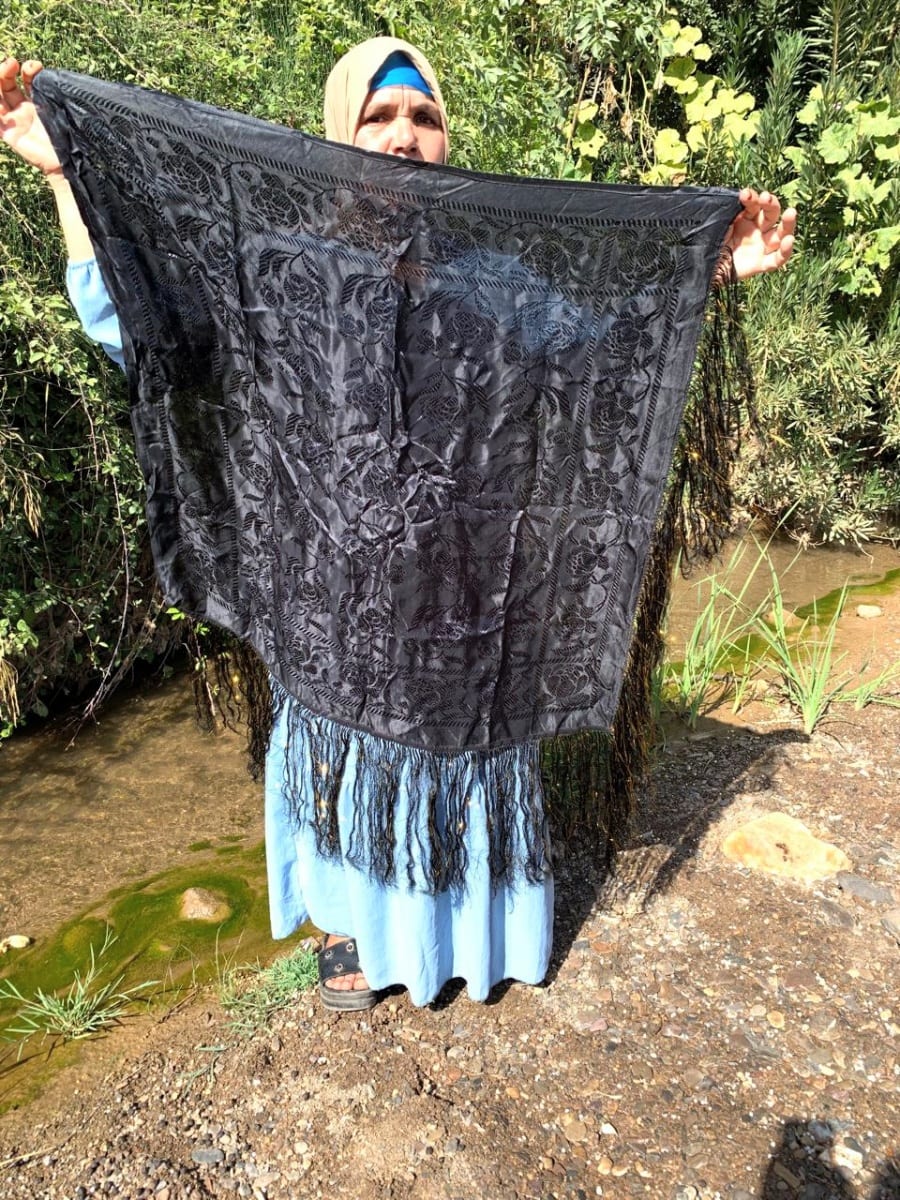  Tahrouit shawl  Black Morocco