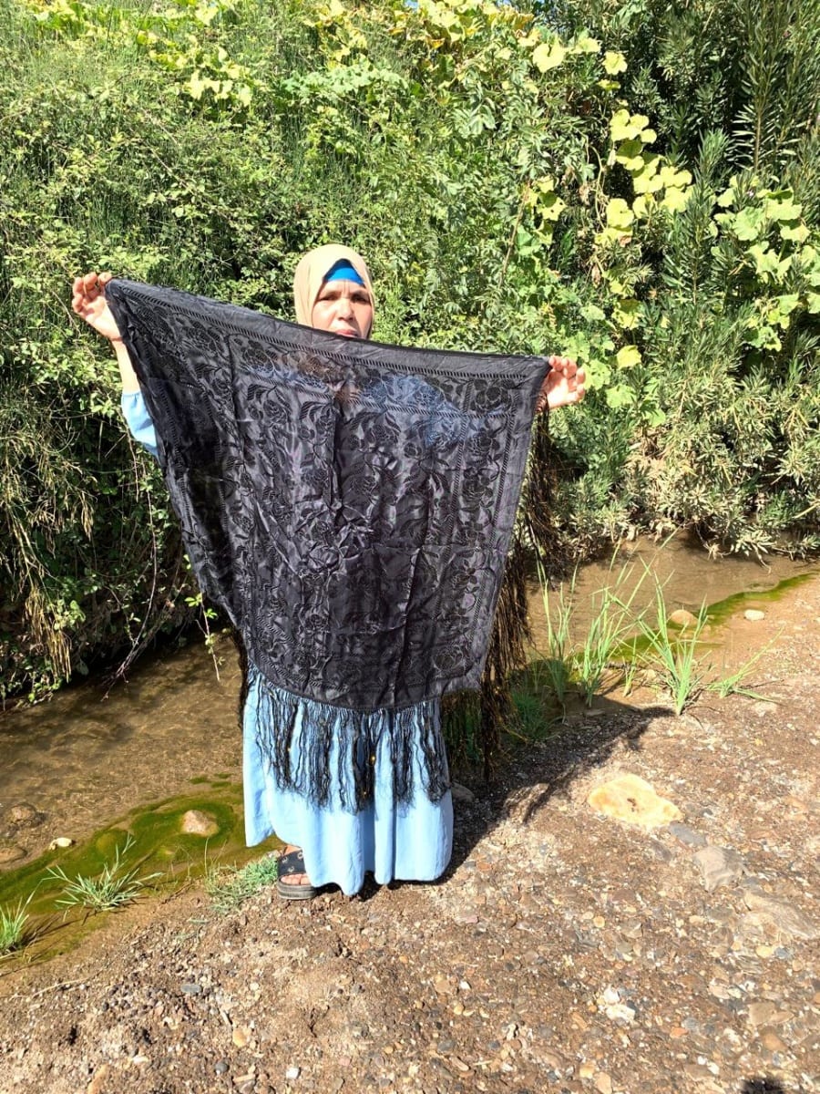 Tahrouit shawl  Black Morocco