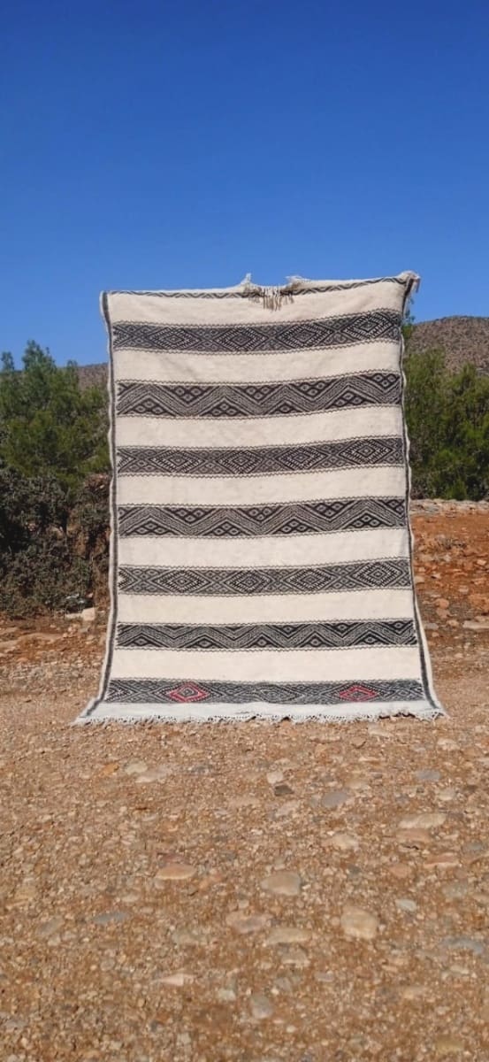  Flatweave  Red, Black Morocco