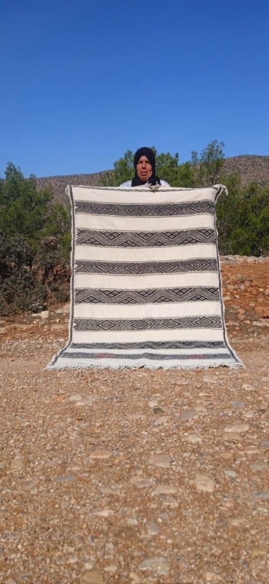  Flatweave  Red, Black Morocco