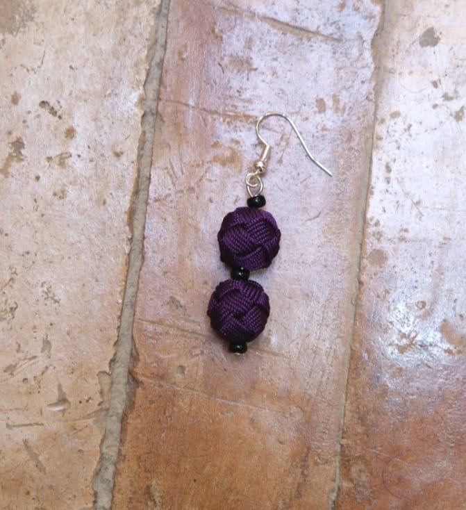 Ball and Button Earrings