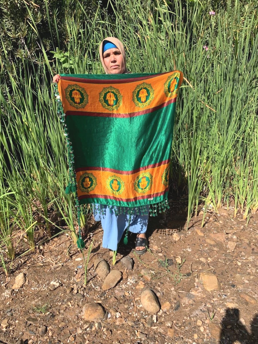  Tahrouit shawl  Red, Yellow Morocco