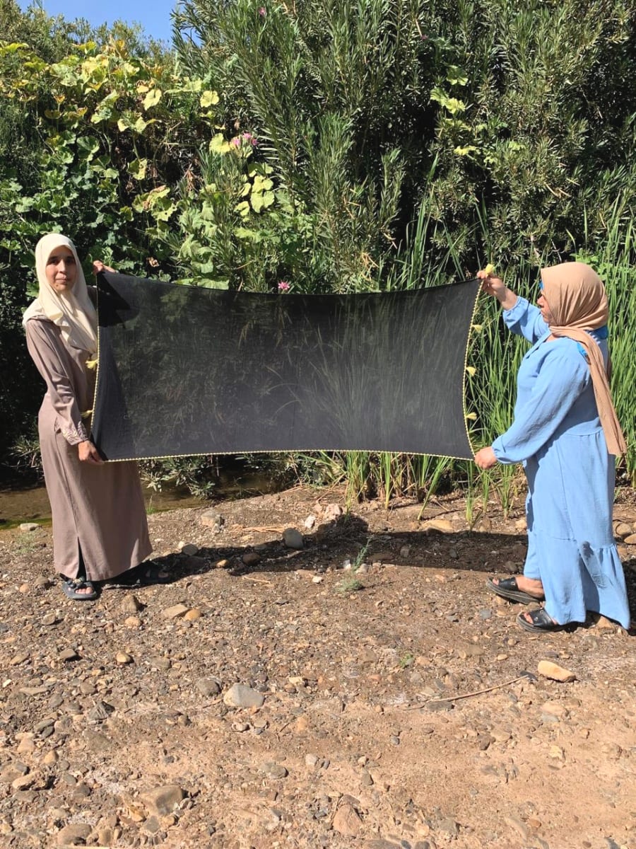  Tahrouit shawl  Black Morocco