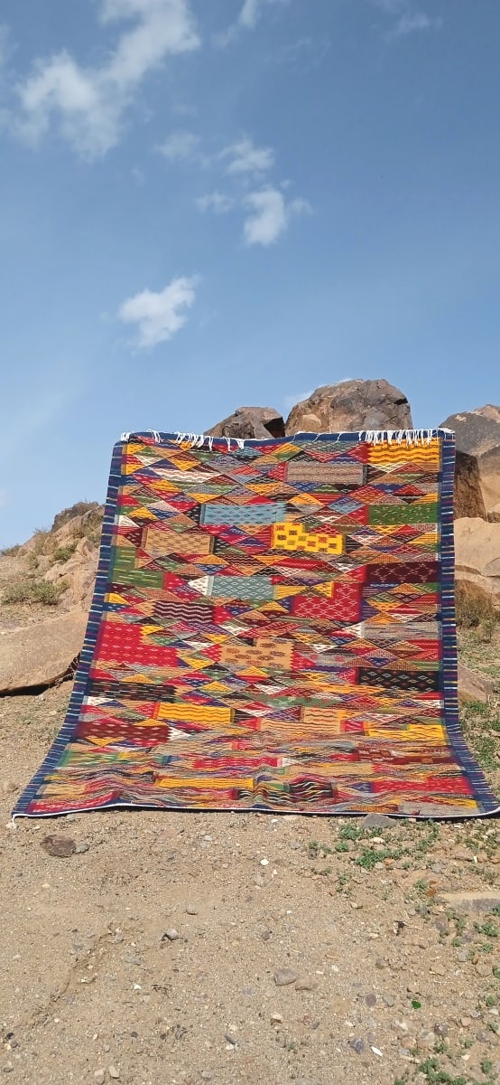 Handmade Moroccan Flatweave Rug
