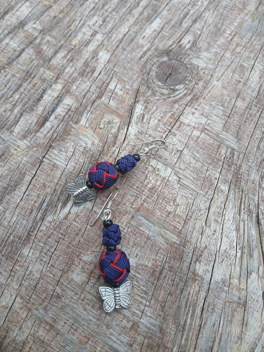 Button Dangle Earrings