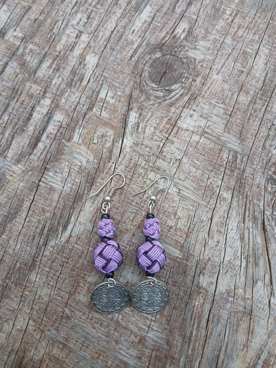 Button Dangle Earrings