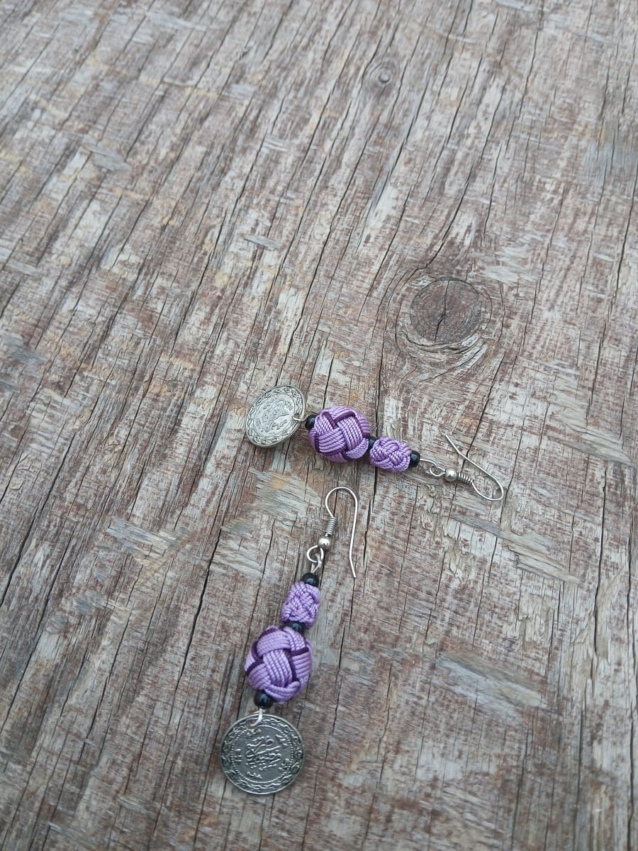 Button Dangle Earrings