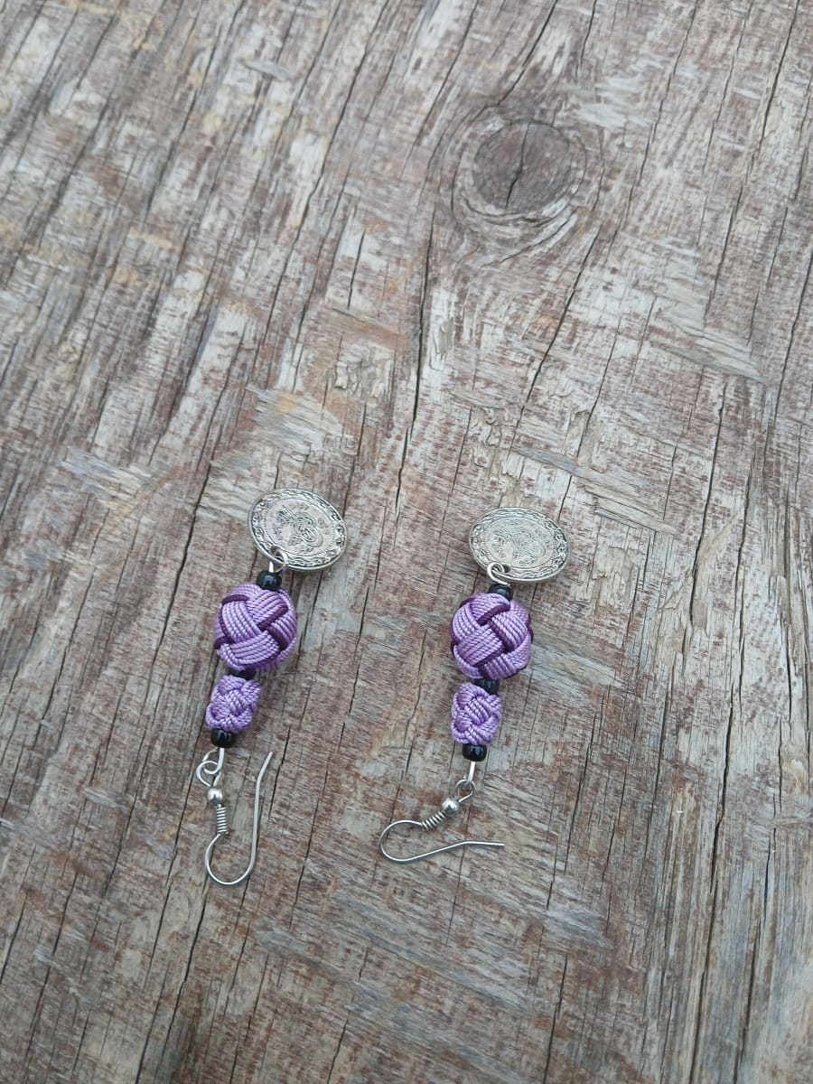 Button Dangle Earrings