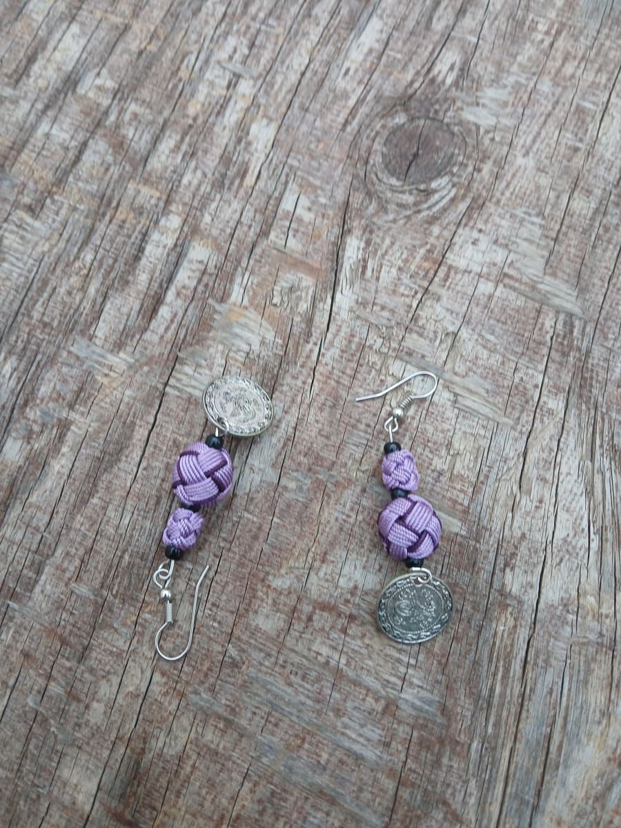 Button Dangle Earrings