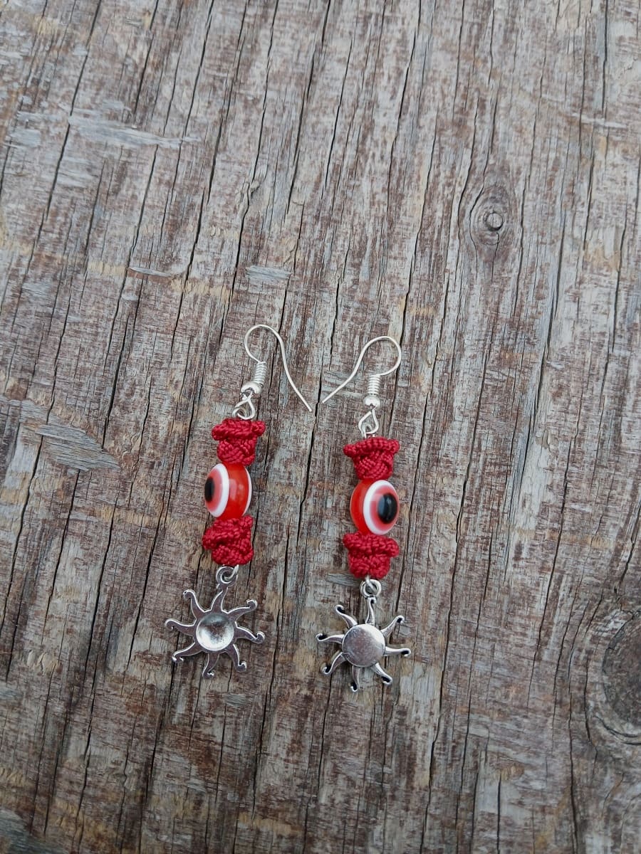Button Dangle Earrings