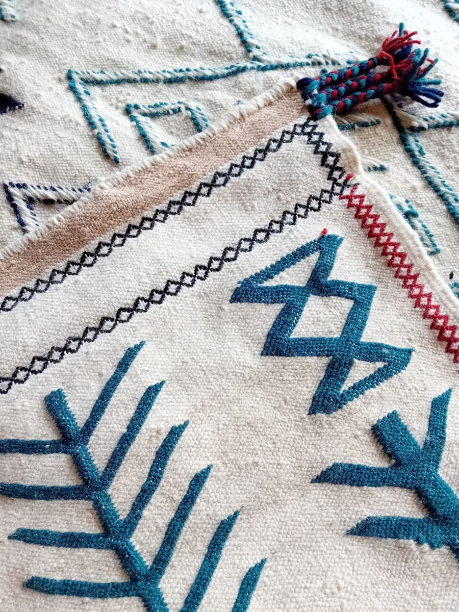  Handmade Flatweave Rug  Colored Morocco