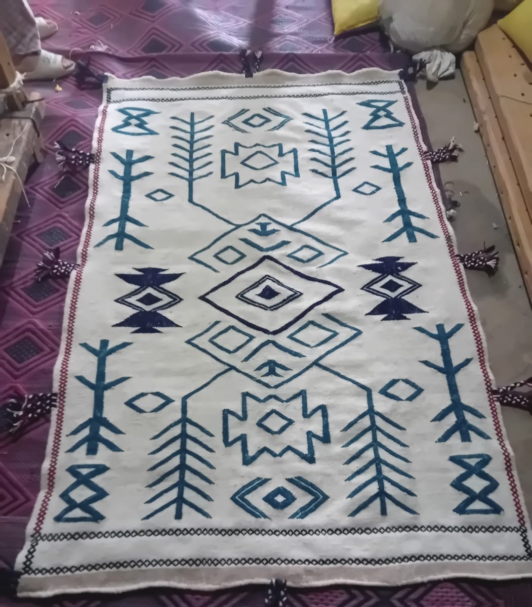  Handmade Flatweave Rug  Colored Morocco
