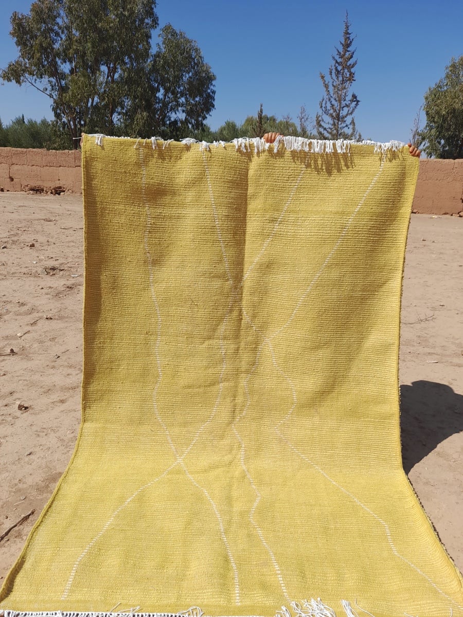  Rug   Yellow, White Morocco