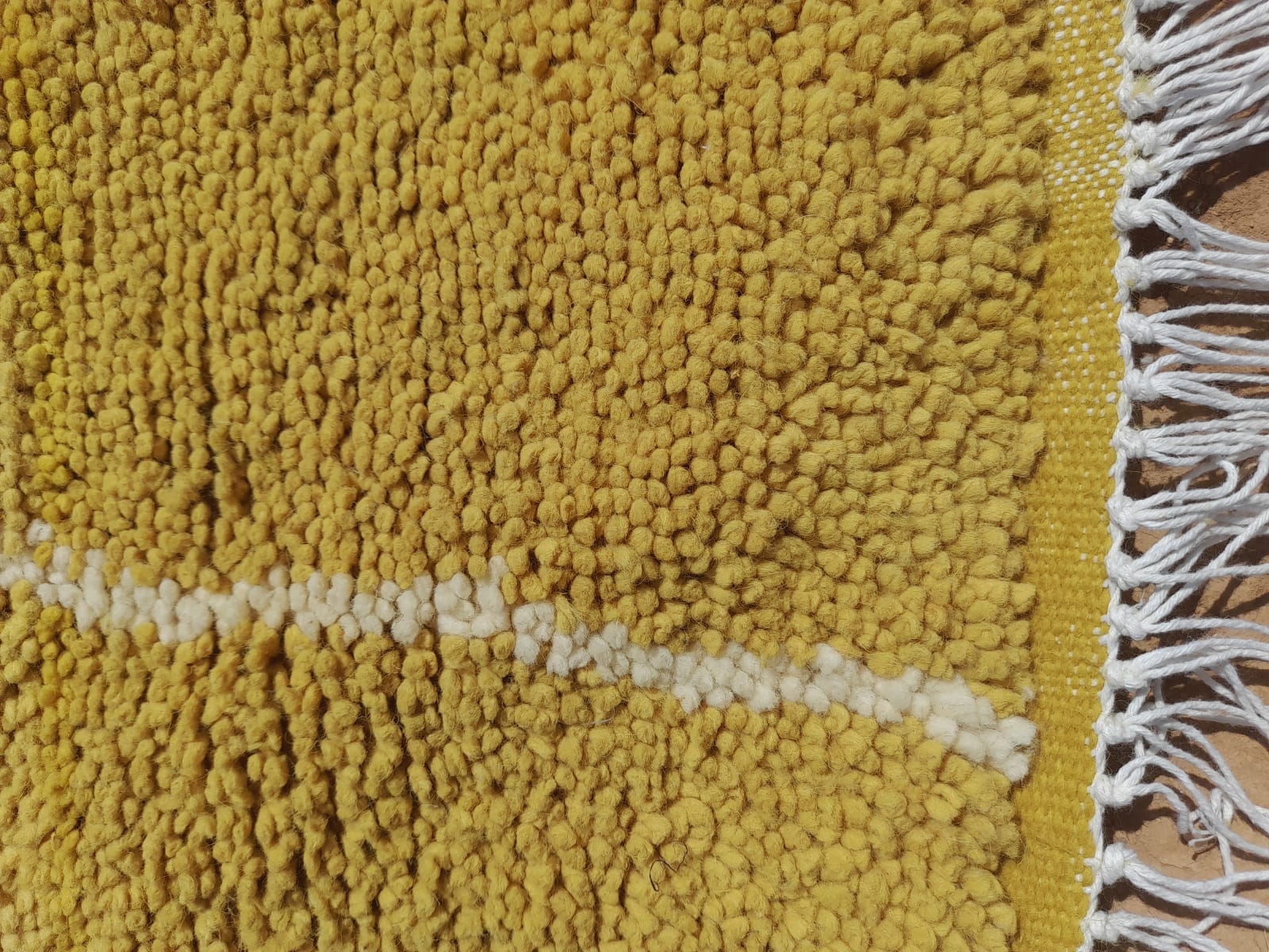  Rug   Yellow, White Morocco