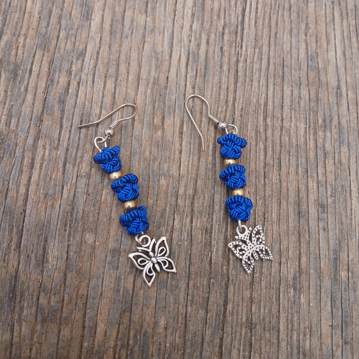 Button Dangle Earrings