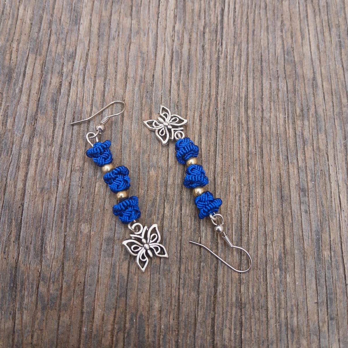 Button Dangle Earrings