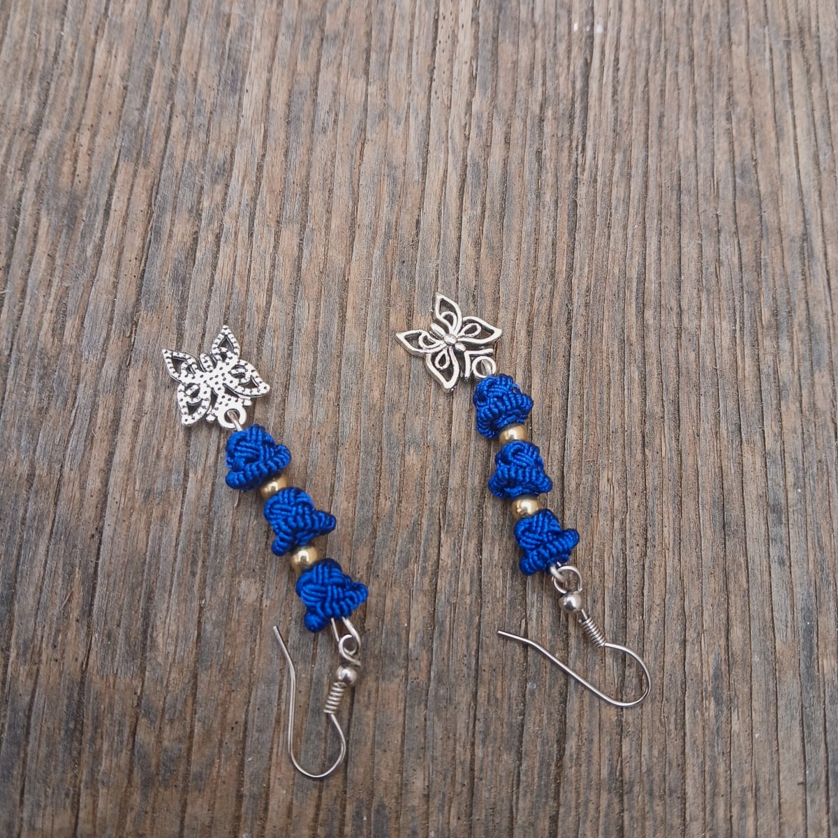 Button Dangle Earrings
