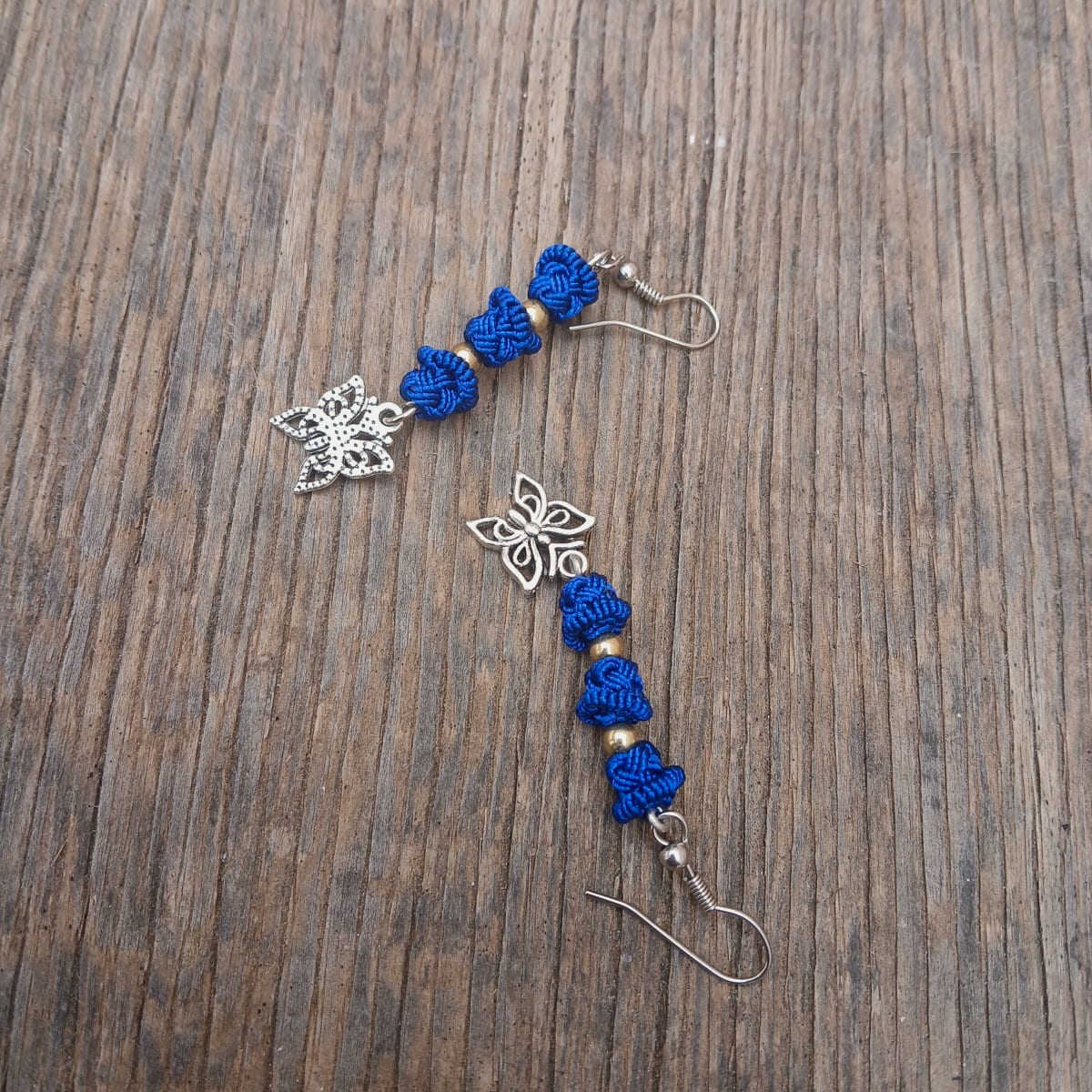 Button Dangle Earrings