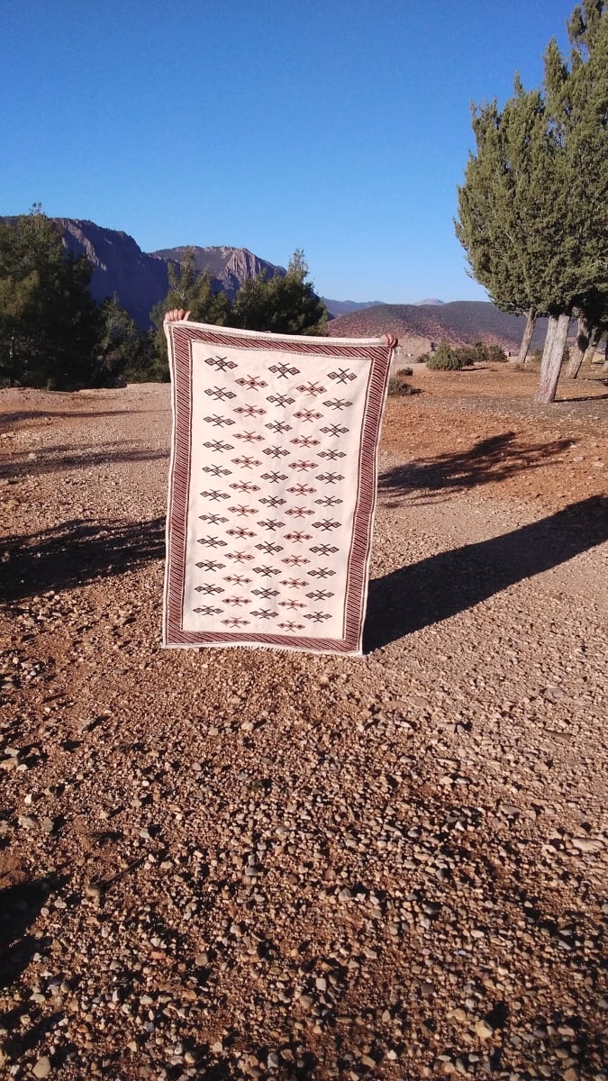  Flatweave  Red, Black Morocco