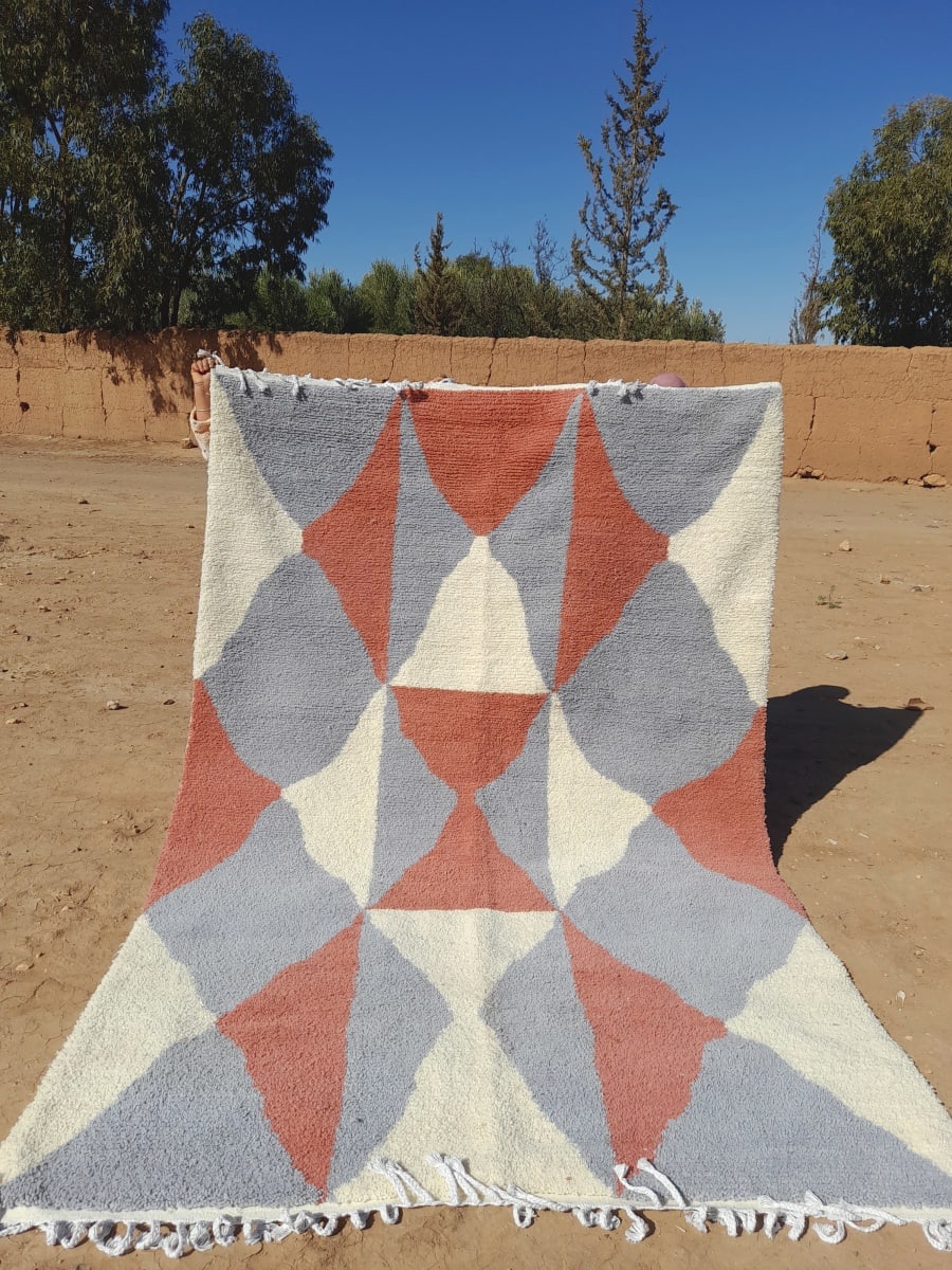  Rug   Pink, Grey Morocco