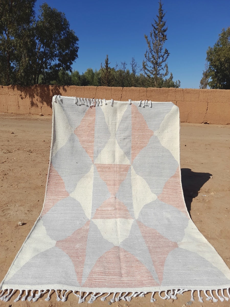  Rug   Pink, Grey Morocco
