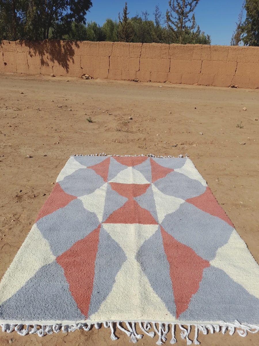  Rug   Pink, Grey Morocco