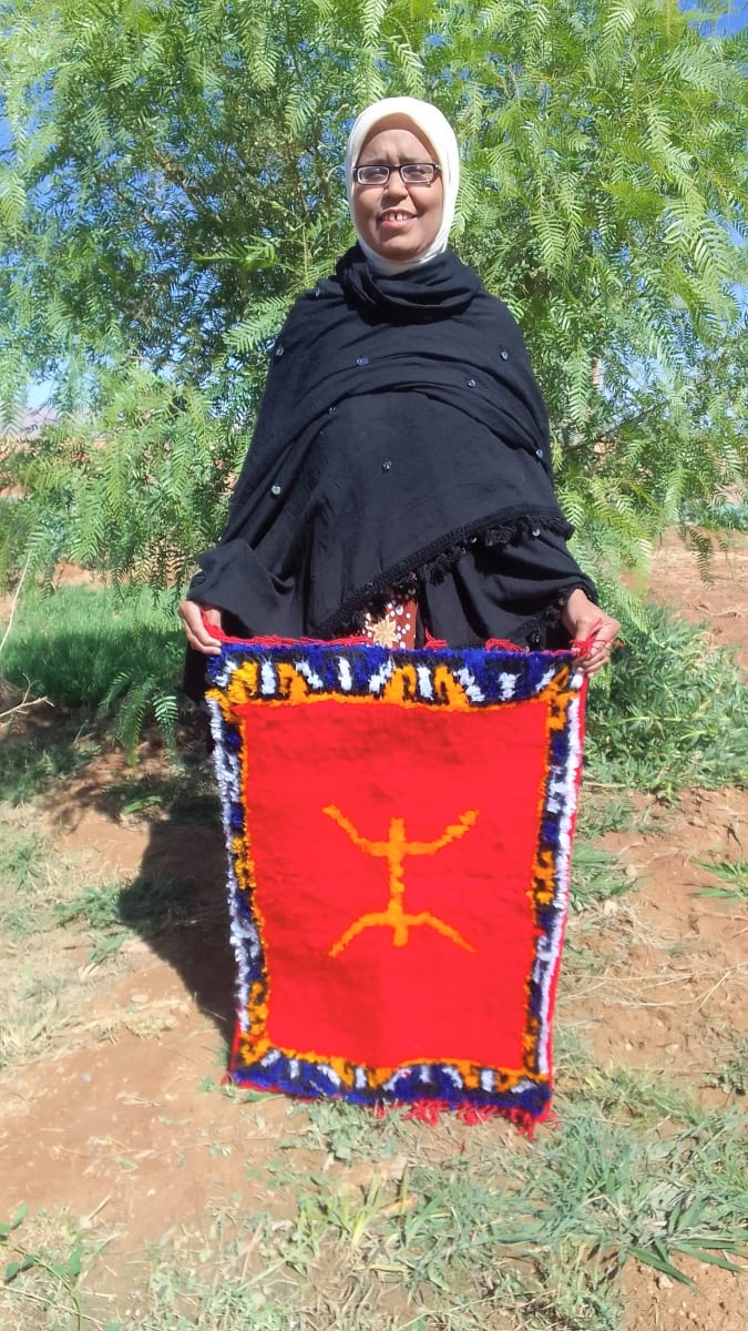  Flatweave hanbel Wool Threads Colored Morocco