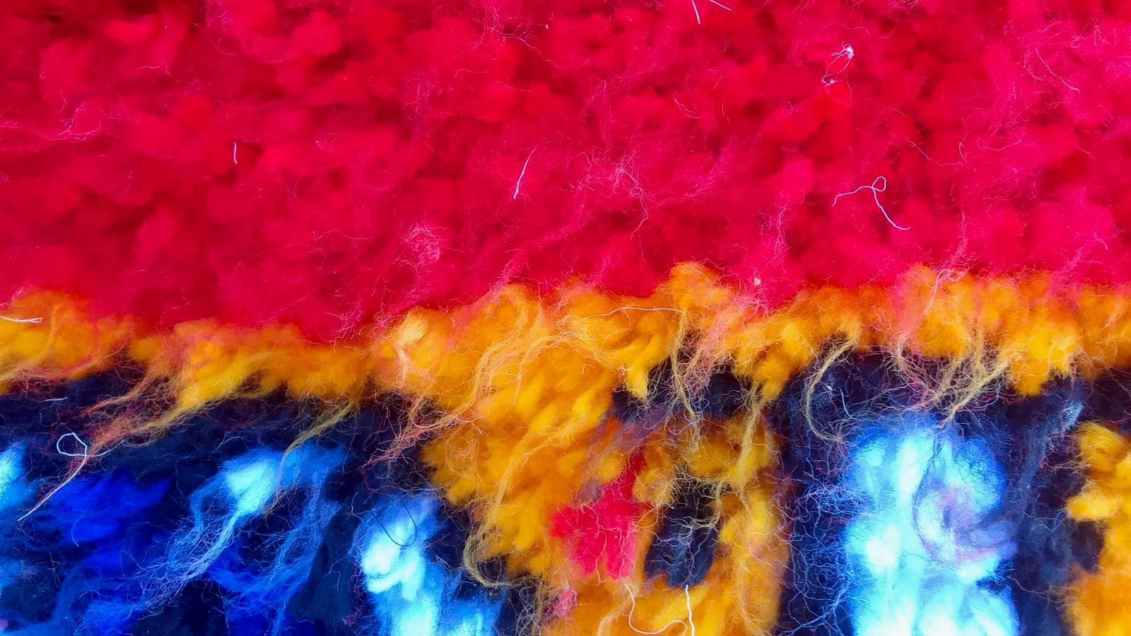  Flatweave hanbel Wool Threads Colored Morocco